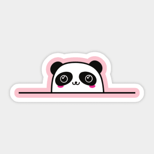 Cute panda peeking Sticker